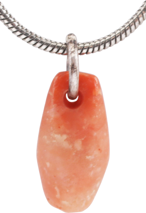 PRECOLUMBIAN STONE PENDANT NECKLACE, C.500-1600 AD - Picardi Jewelry