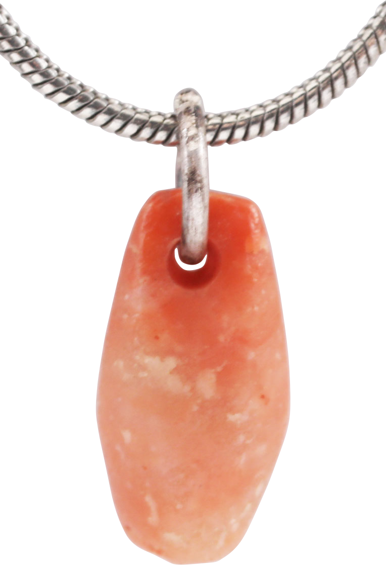 PRECOLUMBIAN STONE PENDANT NECKLACE, C.500-1600 AD - Picardi Jewelry