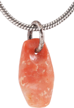 PRECOLUMBIAN STONE PENDANT NECKLACE, C.500-1600 AD - Picardi Jewelry