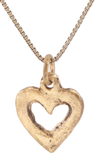 ANCIENT VIKING HEART PENDANT NECKLACE, 866-1067 AD - Picardi Jewelry