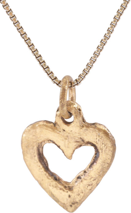 ANCIENT VIKING HEART PENDANT NECKLACE, 866-1067 AD - Picardi Jewelry