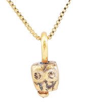 MEDIEVAL TIBETAN SKULL PRAYER BEAD C.1400-1550 - Picardi Jewelry