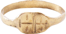LATE MEDIEVAL CHRISTIAN RING, C.1200-1400 AD, SIZE 9 ¼ - Fagan Arms