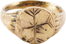 MEDIEVAL EUROPEAN CHRISTIAN RING C.600-900 AD, SIZE 10 ¼ - Fagan Arms