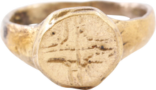 MEDIEVAL EUROPEAN CHRISTIAN RING C.6TH-10 CENTURY AD 10 ¾ - Picardi Jewelry