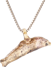 GREEK/UKRAINE BRONZE DOLPHIN PENDANT NECKLACE, 5TH-4TH CENTURY BC - Picardi Jewelry