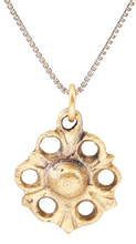 MEDIEVAL CHRISTIAN WHEEL OF FORTUNE AMULET NECKLACE - Fagan Arms