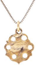 MEDIEVAL CHRISTIAN WHEEL OF FORTUNE AMULET NECKLACE - Fagan Arms