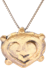 RARE ANCIENT VIKING HEART PENDANT NECKLACE, C.850-1050 AD - Fagan Arms