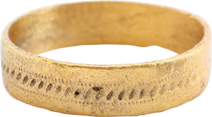 FINE VIKING WEDDING RING, 850-1050 AD, SIZE 5 1/4