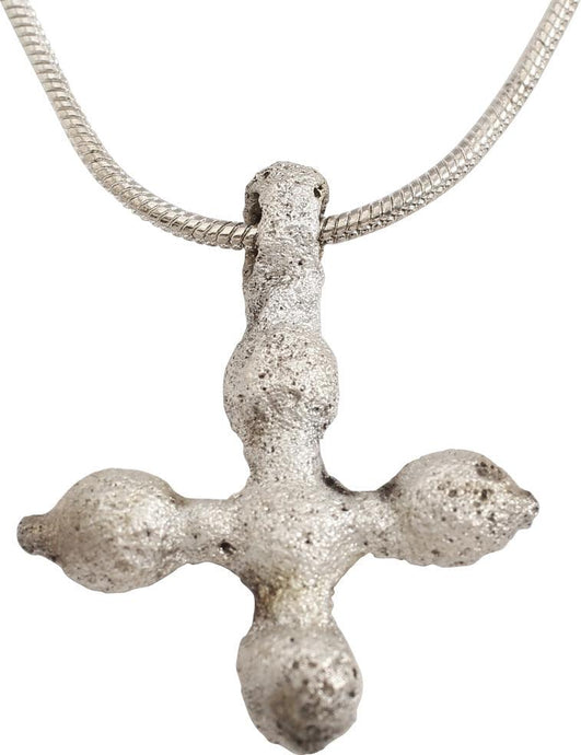 MEDIEVAL CHRISTIAN CROSS NECKLACE C.800-1000 AD - Picardi Jewelry