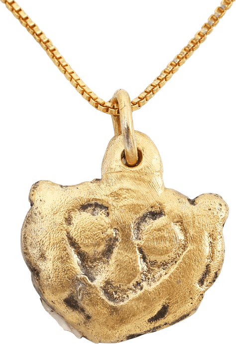 FINE VIKING HEART PENDANT NECKLACE 900-1050 AD - Picardi Jewelry