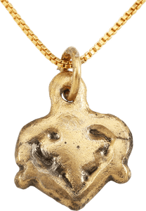 ANCIENT VIKING HEART PENDANT NECKLACE C.850-1050 AD - Picardi Jewelers