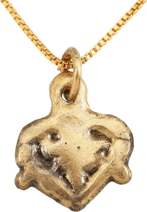 ANCIENT VIKING HEART PENDANT NECKLACE C.850-1050 AD - Picardi Jewelry