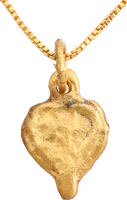 VIKING HEART PENDANT NECKLACE, C.950-1050 AD - Picardi Jewelry