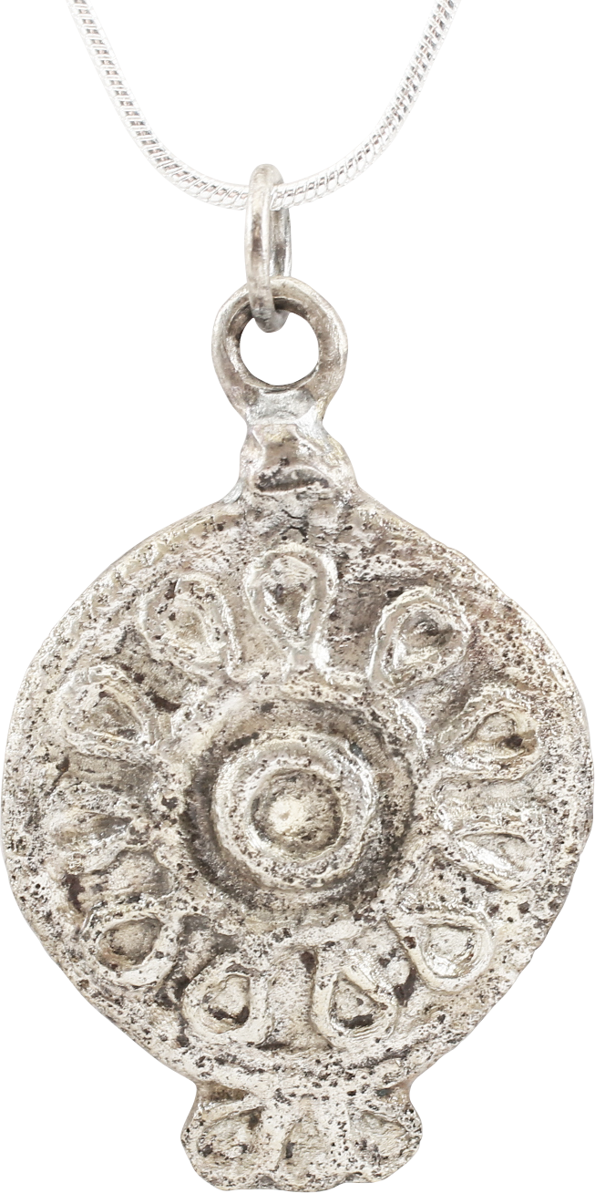 ROMAN WHEEL OF FORTUNE AMULET NECKLACE, 5RD-8TH CENTURY AD - Picardi Jewelry