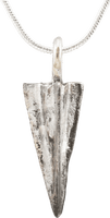 BRONZE ARROWHEAD PENDANT NECKLACE, HELLENISTIC GREEK, 300 - 100 BC - Picardi Jewelry