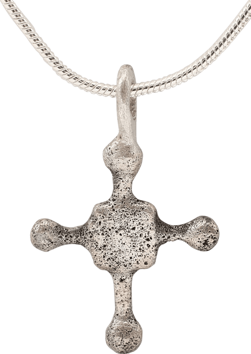 MEDIEVAL CONVERT'S CHRISTIAN CROSS NECKLACE C.800-1000 AD - Picardi Jewelry