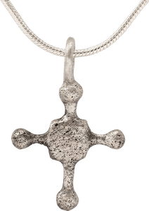 MEDIEVAL CONVERT'S CHRISTIAN CROSS NECKLACE C.800-1000 AD - Picardi Jewelers
