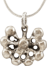 FINE AND RARE ROMAN SILVER MYSTICAL PENDANT NECKLACE C.200-400 AD - Picardi Jewelers