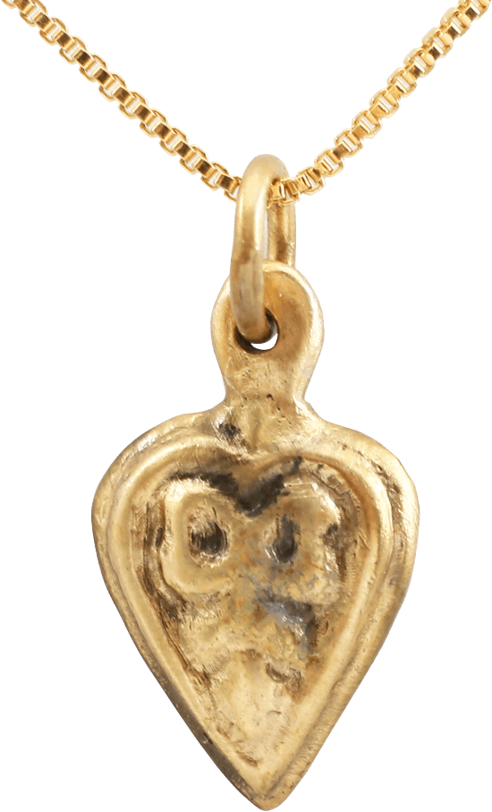ANCIENT VIKING HEART PENDANT NECKLACE, C.850-1050 AD - Picardi Jewelers