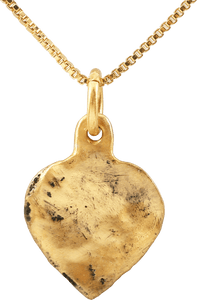 FINE VIKING HEART PENDANT NECKLACE, C.900-1050 AD - Picardi Jewelers