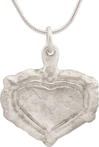 LARGE VIKING/SCANDINAVIAN HEART PENDANT NECKLACE, 11TH-12TH CENTURY AD - Picardi Jewelers