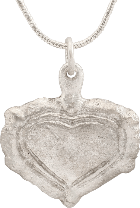 LARGE VIKING/SCANDINAVIAN HEART PENDANT NECKLACE, 11TH-12TH CENTURY AD - Picardi Jewelry