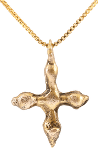  - MEDIEVAL CHRISTIAN CROSS NECKLACE, C.800-1000 AD