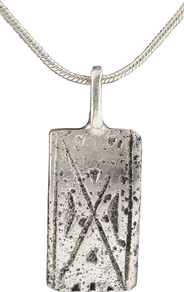 RARE VIKING WARRIOR’S BRACELET PENDANT NECKLACE, 10th-11th CENTURY AD - Picardi Jewelry