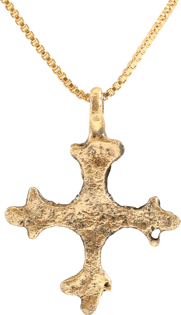 MEDIEVAL EUROPEAN CROSS PENDANT NECKLACE, 13TH-15TH CENTURY AD - Picardi Jewelers