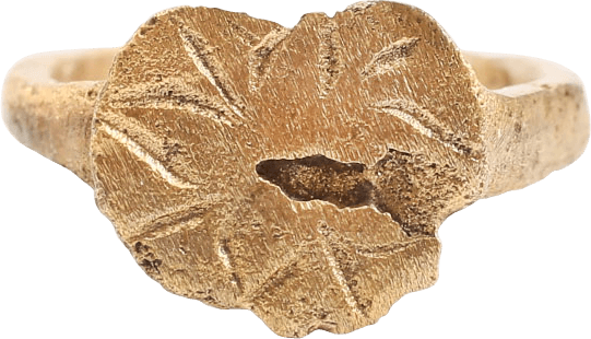 ROMAN/BYZANTINE CHRISTENING OR BAPTISM RING, C. 2ND-6TH CENTURY AD SIZE ½ - Picardi Jewelers