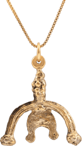 SUPERB VIKING LUNAR PENDANT NECKLACE, 9th-10th CENTURY - Picardi Jewelers