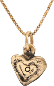 GOOD VIKING HEART PENDANT NECKLACE, 9th-10th CENTURY AD - Picardi Jewelers