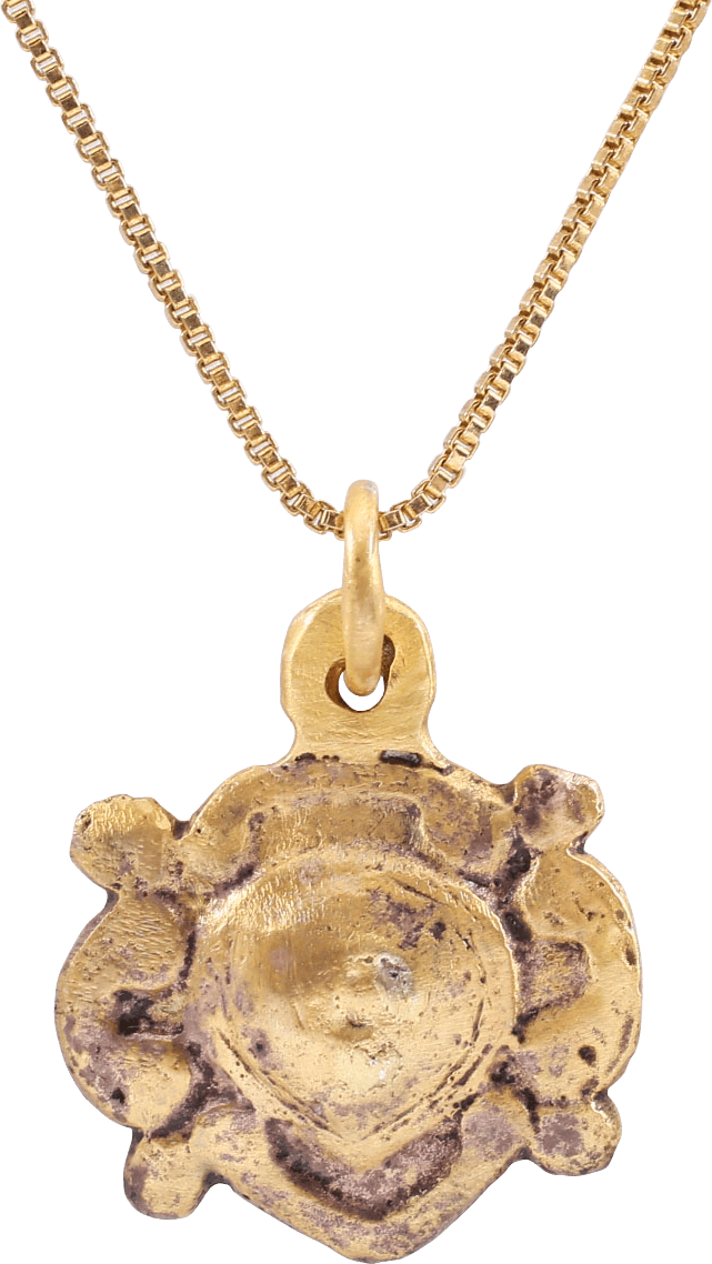 ANCIENT VIKING HEART PENDANT NECKLACE, 900-1050 AD - Picardi Jewelers
