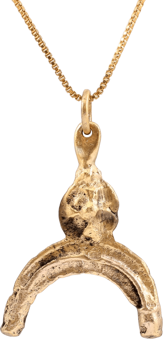 ANCIENT VIKING LUNAR PENDANT NECKLACE, C.1000 AD - Picardi Jewelry