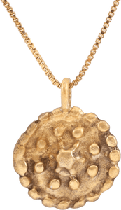 ROMAN WHEEL OF FORTUNE AMULET NECKLACE, 5TH-8TH CENTURY AD - Picardi Jewelers