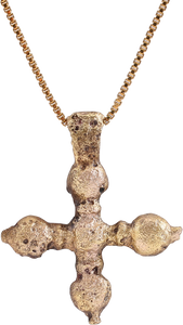 BYZANTINE CROSS NECKLACE C.700-1000 AD - Picardi Jewelry