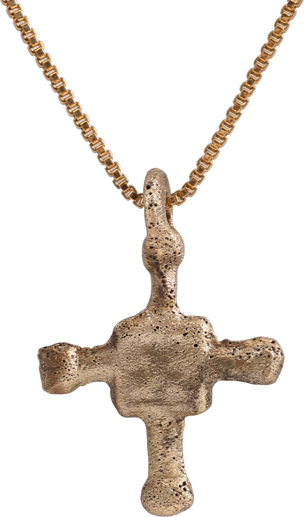 MEDIEVAL CHRISTIAN CROSS NECKLACE, C.800-1000 AD - Picardi Jewelry