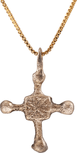 MEDIEVAL CHRISTIAN CROSS NECKLACE, C.800-1000 AD - Picardi Jewelers