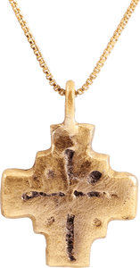 MEDIEVAL EUROPEAN PILGRIM’S CROSS NECKLACE, 7th-10th CENTURY - Picardi Jewelers