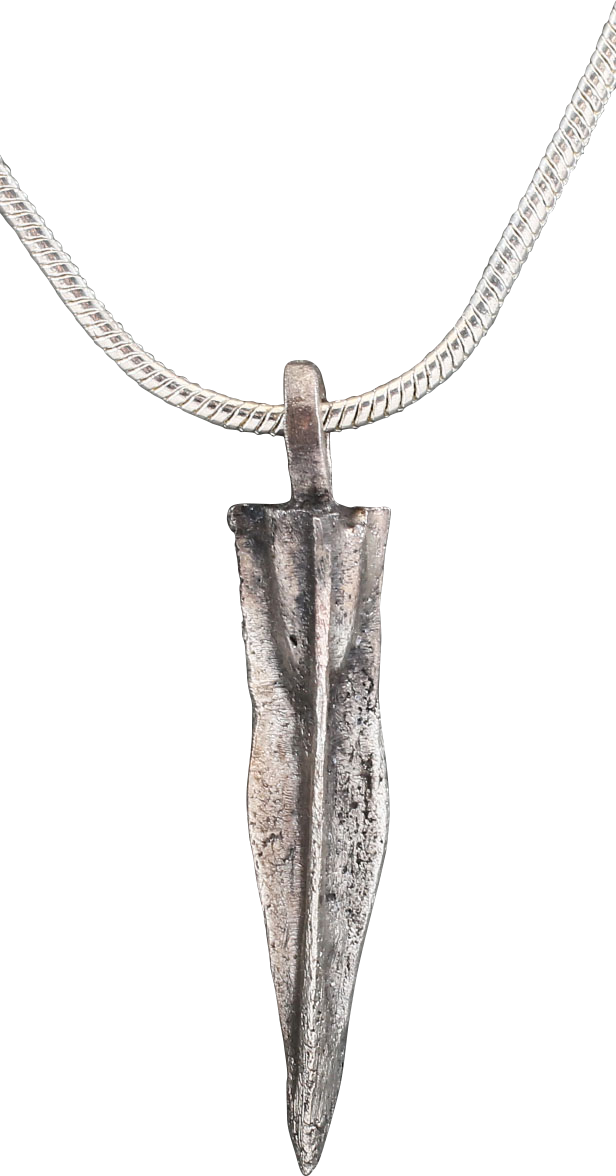 FINE GREEK ARROWHEAD PENDANT NECKLACE, 300-100 BC - Fagan Arms (8202698916014)