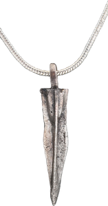 FINE GREEK ARROWHEAD PENDANT NECKLACE, 300-100 BC - Fagan Arms (8202698916014)