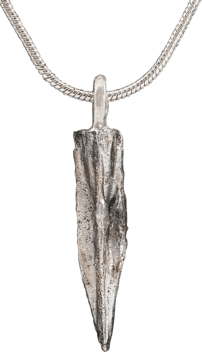 HELLENISTIC GREEK ARROWHEAD PENDANT NECKLACE, 300-100 BC - Picardi Jewelers