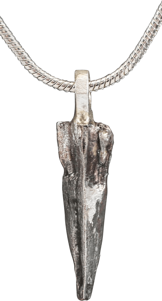 FINE ROMAN ARROWHEAD PENDANT NECKLACE, 100 BC-100 AD - Picardi Jewelers