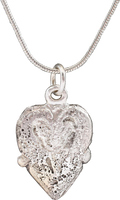 ANCIENT VIKING HEART PENDANT NECKLACE, C.850-1050 AD - Picardi Jewelry