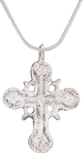 FINE EUROPEAN CROSS NECKLACE, 17TH CENTURY - Picardi Jewelry