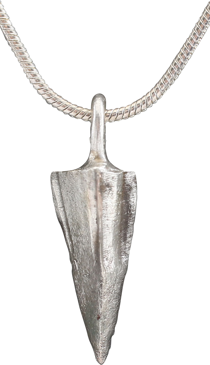 FINE ROMAN ARROWHEAD PENDANT NECKLACE, 100 BC-100 AD - Picardi Jewelry