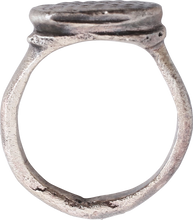 MEDIEVAL EUROPEAN SILVERED RING, 7th-12th CENTURY AD, SIZE 2 1/4 - Fagan Arms