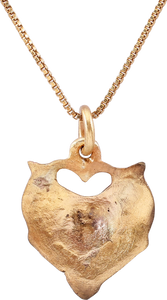 RARE ANCIENT VIKING HEART PENDANT NECKLACE, C.850-1050 AD - Fagan Arms (8202631151790)